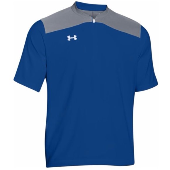 Men's Royal Blue Under Armour Cage Jacket - Short Sleeve - Picture 1 of 1